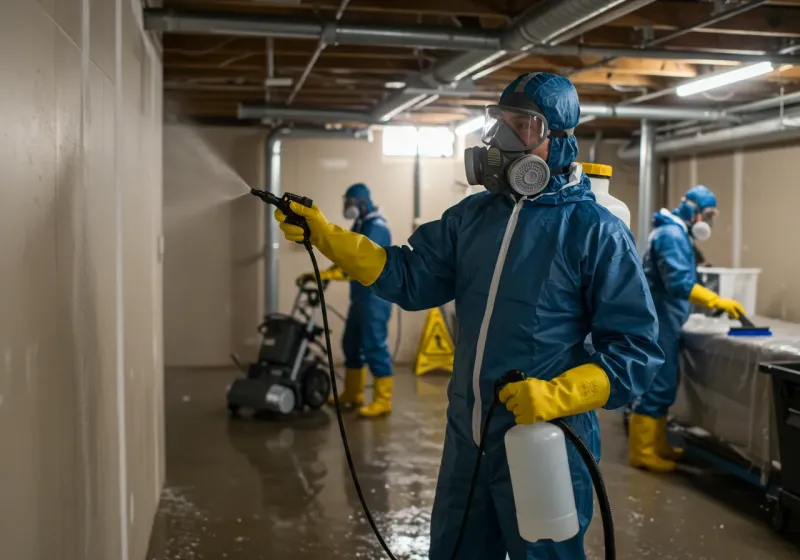 Basement Sanitization and Antimicrobial Treatment process in Auburn, GA